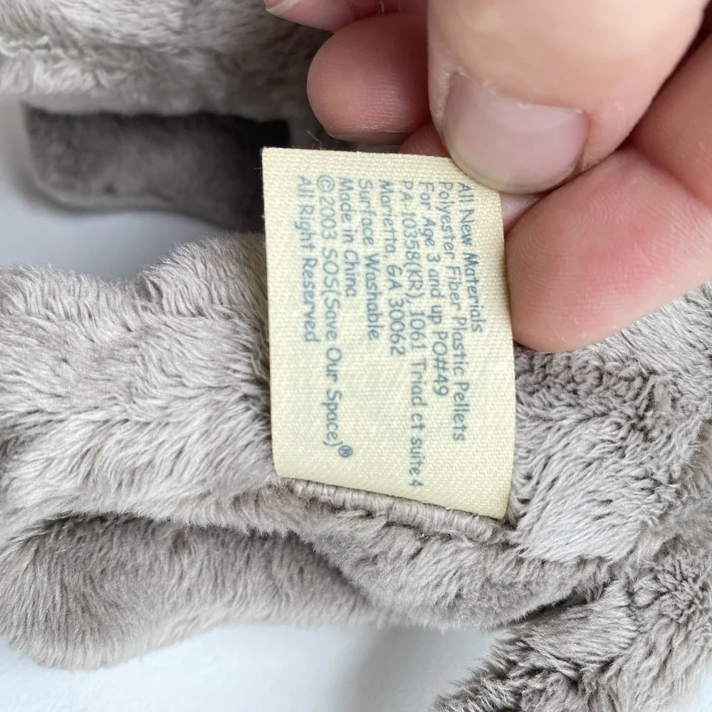 SOS Save Our Space Gray Elephant Plush 8